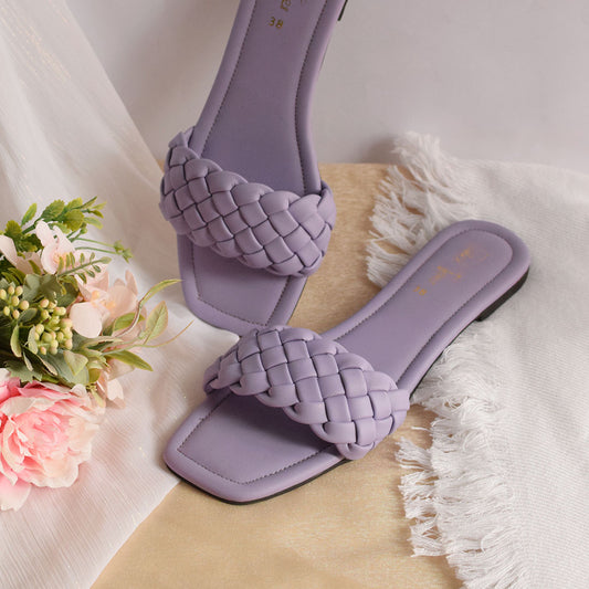 Braided Slides - Purple