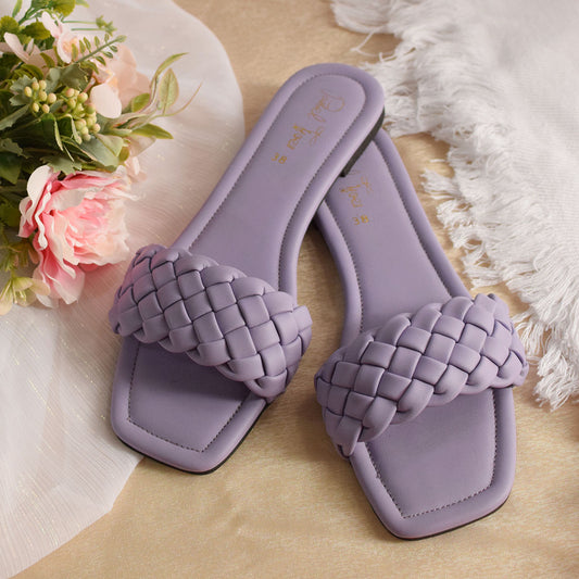 Braided Slides - Purple