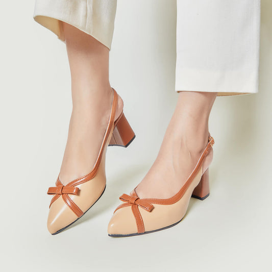 Sandy Fuzz Sling Back - Brown