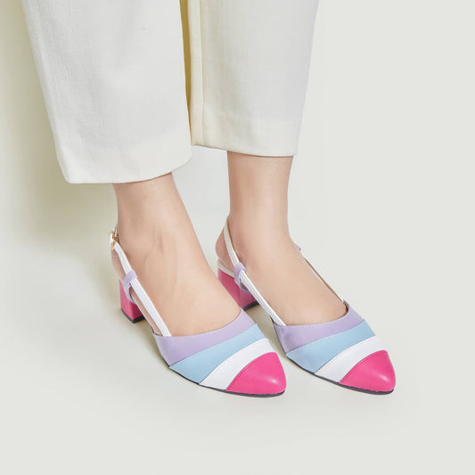 Rainbow Sling Back Heel