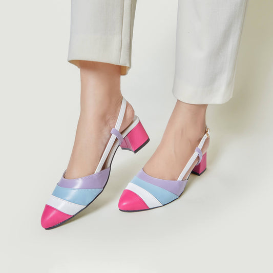 Rainbow Sling Back Heel