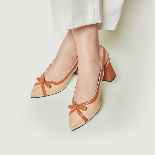 Sandy Fuzz Sling Back - Brown