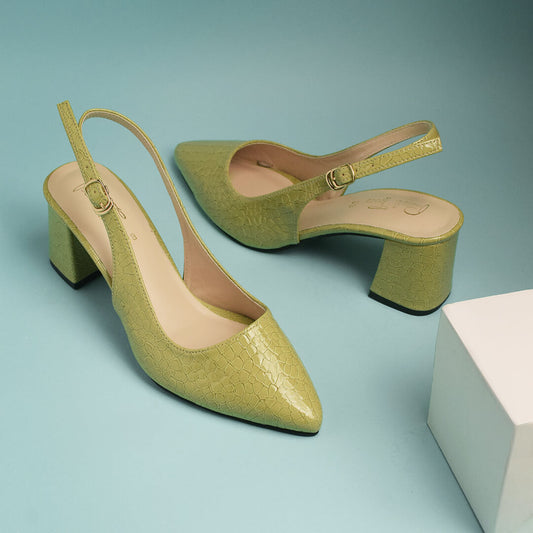 Sizzling Slingback -  Parrot Green