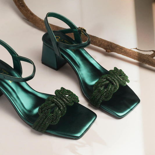 Florence Block Heel - Green