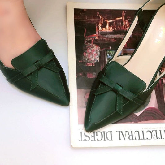 Sorento Block Heel - Emerald Green