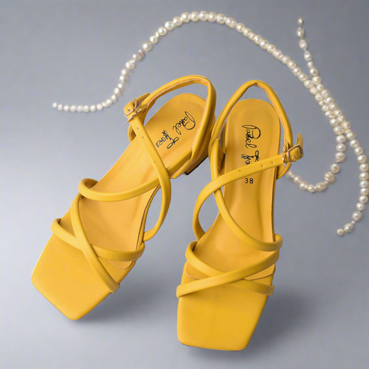 Criss cross sandal - Yellow