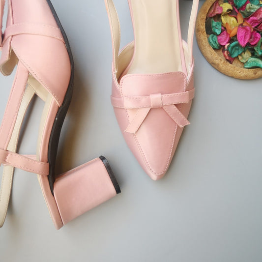 Sip Sorento Block Heel - Nude Pink