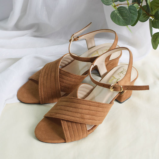 Cross Plated Sandal - Brown