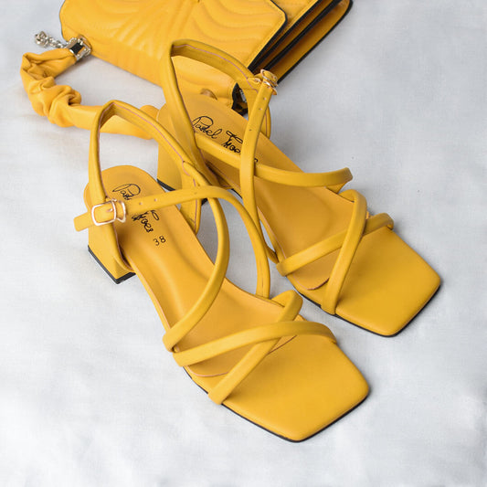 Criss cross sandal - Yellow